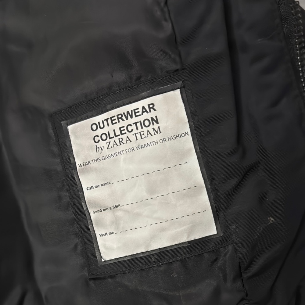 Kids Zara Black Hooded winter jacket - Picture 4 of 5